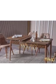AVVİO Belinda Yemek Masası Mutfak Masası Açılır Masa Takımı 4 Sandalyeli thumbnail 2