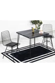 AVVİO Erva Yemek Masası Takımı Siyah Mermer thumbnail 1