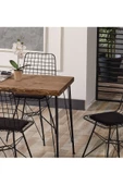 AVVİO Badem Doğal Kütük Ahşap Masa Takımı,2 Tel Sandalye 90x60 - 2