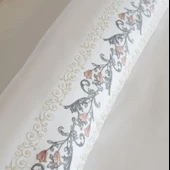 Karaca Home Belen Beyaz Çift Kişilik Nakışlı Nevresim Takımı - 4