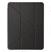iPad Air 11 2024 Karbon Desenli Renkli Tri Folding Kalemlikli Tablet Kılıfı - 4