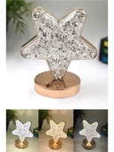 Dekoratif Yıldız Masa Lambası Crystal Star USB Şarjlı 3 Modlu Ambiyans LED Gece Lambası B43 - 3