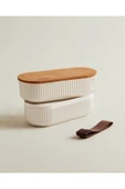 Madame Coco Magou 500ml Ahşap Kapaklı Saklama Kabı 2'li thumbnail 2