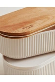 Madame Coco Magou 500ml Ahşap Kapaklı Saklama Kabı 2'li thumbnail 4