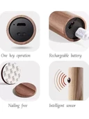 Modern Sensörlü USB Şarjlı Mıknatıslı Taşınabilir Duvar Aplik Masa Lambası Ahşap Görünümlü Gün Işığı B84 - 2