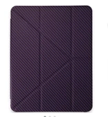 iPad Air 11 2024 Karbon Desenli Renkli Tri Folding Kalemlikli Tablet Kılıfı - 7