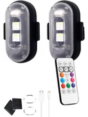Uzaktan Kumandalı 2'li Çakar Led/şarjlı Mini LED Işık/drone Işığı/anti Çarpışma Uyarı Işığı E70 - 1