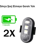 Uzaktan Kumandalı 2'li Çakar Led/şarjlı Mini LED Işık/drone Işığı/anti Çarpışma Uyarı Işığı E70 - 3