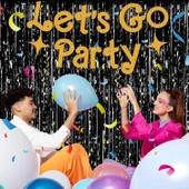 Siyah Ekstra Metalize Parlak Saçaklı Arka Fon Perde thumbnail 7