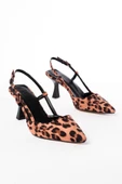 ST-002 Leopar Günlük 7 cm Topuklu Bayan Ayakkabı - 5