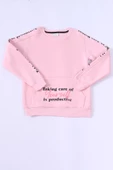 KIZ ÇOCUK 3 İPLİK SWEAT KANGURU CEPLİ BASKILI C24 thumbnail 4