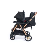 Maxi Taxi Milano Çift Yönlü Travel Taşıma Bebek Arabası Gold Siyah - 2