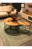Onurdesign Lucca Mdf Ceviz Kaplama Orta Sehpa 4+1 - 1