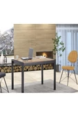 Onurdesign Star Modern Atlantik Çam Açılabilir Metal Kasa, Ahşap Yemek Masası - 3