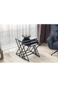 Onurdesign Venedik Metal Crom Ayak Üst Füme Cam Ayna Zigon Sehpa - 2