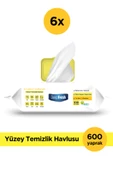 Deep Fresh İz Bırakmaz Yüzey Temizlik Havlusu Limon Yağlı 100 Yaprak 6 Adet - 1