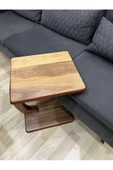 Onurdesign C Servis Ceviz Kaplamalı Tekerlekli Yan Sehpa - 4