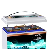 Prismacell Lifepo4 Akü 105A 105 Amper 12.8 Volt Lityum Marin, Karavan, 12V 100A Solar Akü Batarya - 1