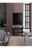 Onurdesign Zuma Metal Siyah Camlı Tv Sehpası - 3