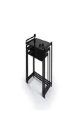 Onurdesign Zuma Metal Ayaklı Siyah Camlı 3lü Zigon Sehpa - 4