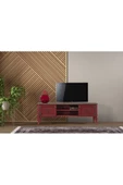 Onurdesign Kırmızı Pastel Boyalı Ahşap Tv Sehpası - 1