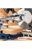 HM140L Gönye Kesme Makinası 305 mm Elektrikli Testere Marangoz Tezgah Tipi Açılı Kesim - 6