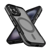 Apple iPhone 16 Plus Kılıf Magsafe Şarj Özellikli Military Airbag Şeritli Redclick Lamer Kapak thumbnail 1