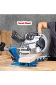HM140L Gönye Kesme Makinası 305 mm Elektrikli Testere Marangoz Tezgah Tipi Açılı Kesim - 4
