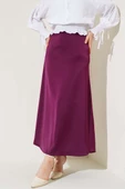 Beli Lastikli Saten Etek Mor - 1