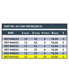 10MM CAM YERİ BIÇAĞI Z3 (3 AĞIZLI) - 3