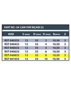 8MM CAM YERİ BIÇAĞI Z3 (3 AĞIZLI) - 3
