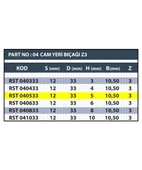 5MM CAM YERİ BIÇAĞI Z3 (3 AĞIZLI) - 3