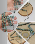 Afrika Turkuazı Taşı 99luk Tesbih 6mm (3874) thumbnail 1