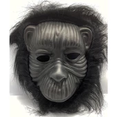 Siyah Eva Goril Maskesi Peluş Tüylü Orangutan Model - 1
