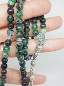 Anyolit (Rubizoit – Rubyzoisit) Taşı 99luk Tesbih 6mm (22450) thumbnail 2