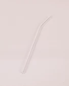 12 Adet Kokteyl Sunum Pipeti Cam Pipet Isıya Dayanıklı Eğimli 20cm Şeffaf Cam Pipet Tekli - 2