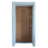 TEZ-1593 Statik Kasalı Beyaz Renk Düz Model Daire Giriş Kapısı, Çelik Kapı, Villa Kapısı - 1