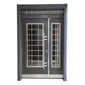 TEZ-0159 Antrasit Renk Statik Kasalı Düz Model Apartman Giriş Kapısı, Dış Mekan Kapısı, Villa Kapısı - 1