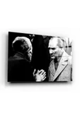 Atatürk Ve Köylü Dekoratif ve Modern Cam Tablo - 1