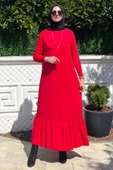 Rüya Kırmızı Triko Elbise - 1