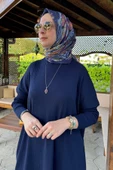 Dora Triko Tunik Lacivert - 5