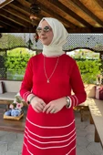Hayal Triko Elbise Kırmızı - 2