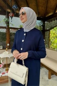 Sinem Çelik Örme Triko Hırka Lacivert - 5