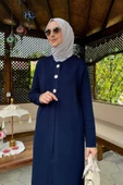 Sinem Çelik Örme Triko Hırka Lacivert - 8