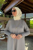 Melda Triko Tunik Gri - 7