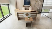Dove Ofis Masa Takımı-Atlantik Çam-Beyaz - 1