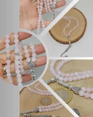 Pembe Kuvars Taşı 99luk Tesbih 6mm (1254) thumbnail 1