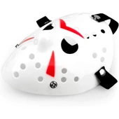 Beyaz Kırmızı Çizgili Tam Yüz Hokey Maskesi thumbnail 3