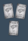 Game of Thrones 3 Lü Yeni yıl kartı yılbaşı kartı tabrik kartı Stark Hause kart thumbnail 1
