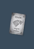 Game of Thrones 3 Lü Yeni yıl kartı yılbaşı kartı tabrik kartı Stark Hause kart thumbnail 2